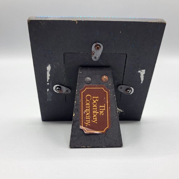 Beaded Peacock Design Picture Frame The Bombay Company for Photo 2"x2" - Picture 4 of 10